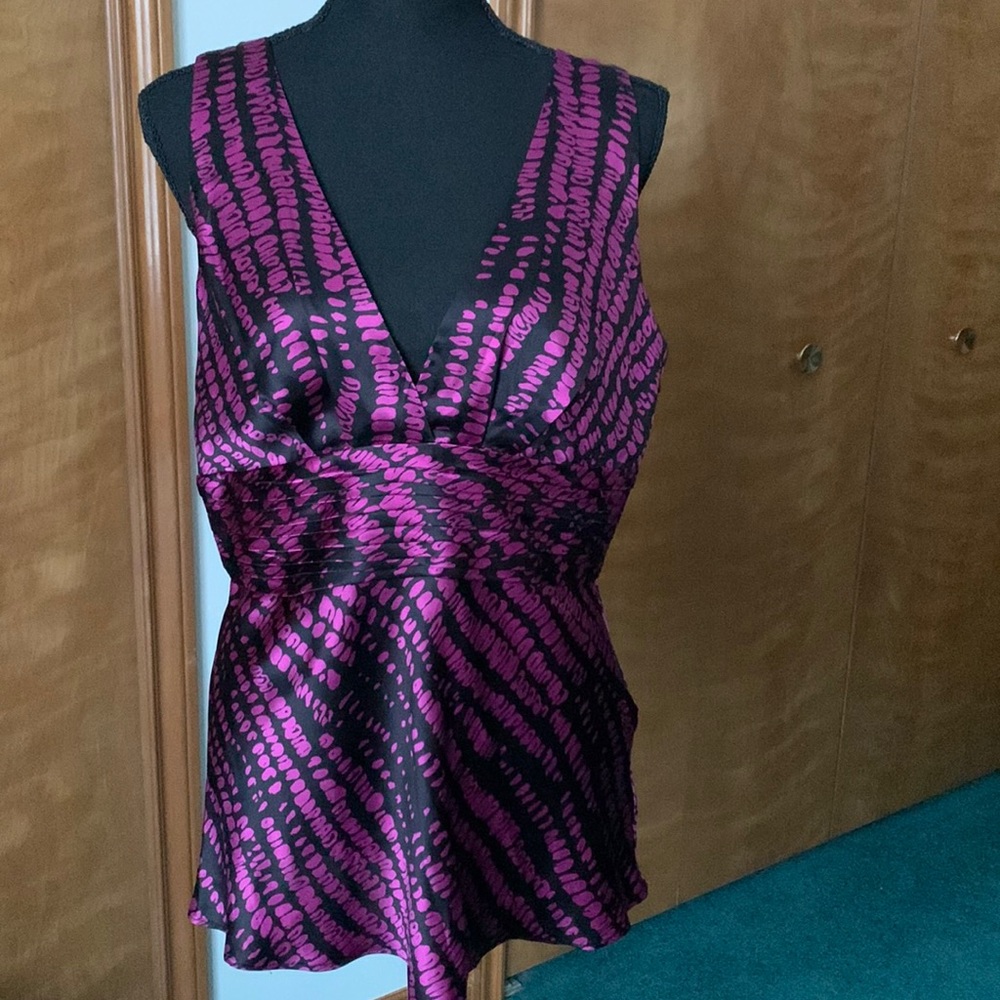 A|X Armani Exchange Silk Sleeveless Top